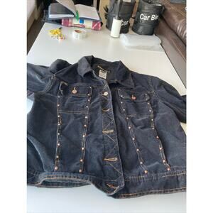 Revolt jeans co women’s black corduroy jacket size 2x